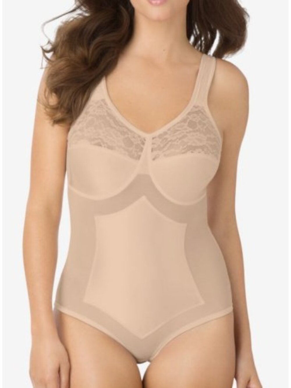 NWT Nude Power Mesh Firm Control SECRET SOLUTIONS Bodybrief Shaper Plus 26 28